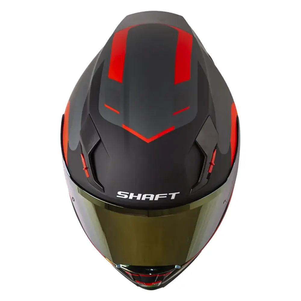Casco Shaft 562 R Suuroka Gris Oscuro Rojo Visor Iridium Rojo