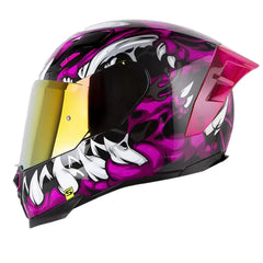Casco Shaft 562 R_Toxic Negro Fucsia Visor Iridium Morado