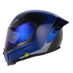 Casco Shaft 562 R Trax Azul Oscuro Gris Visor Iridium Azul