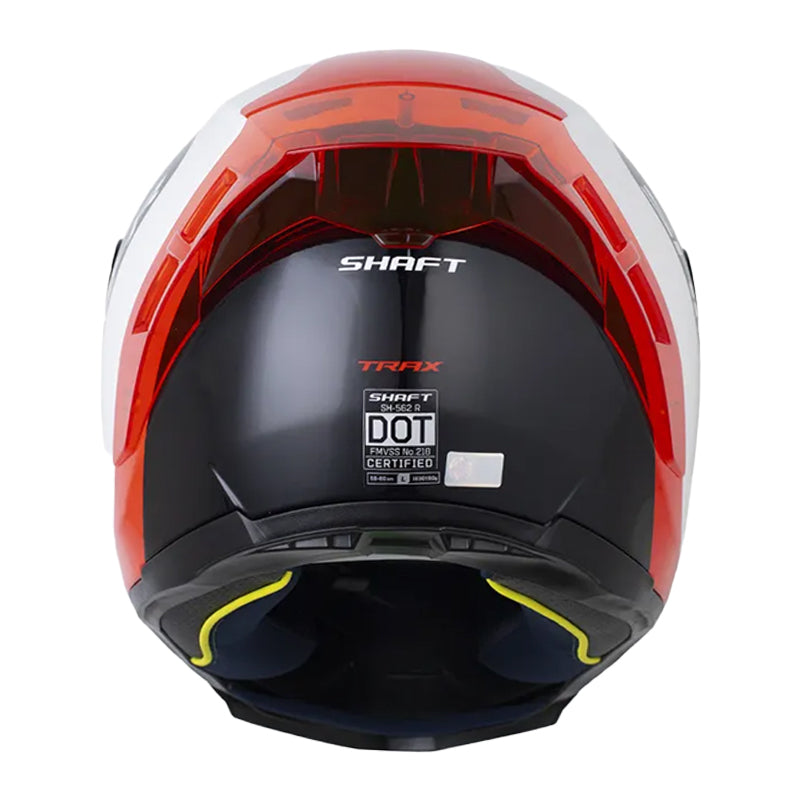 Casco Shaft 562 R Trax Blanco Rojo Visor Iridium Azul