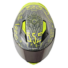 Casco Shaft 582Sp Evo Fortune Gris Amarillo Visor Iridium Silver