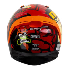 Casco Shaft 582Sp Evo Samurai Jack Rojo Visor Iridium Dorado