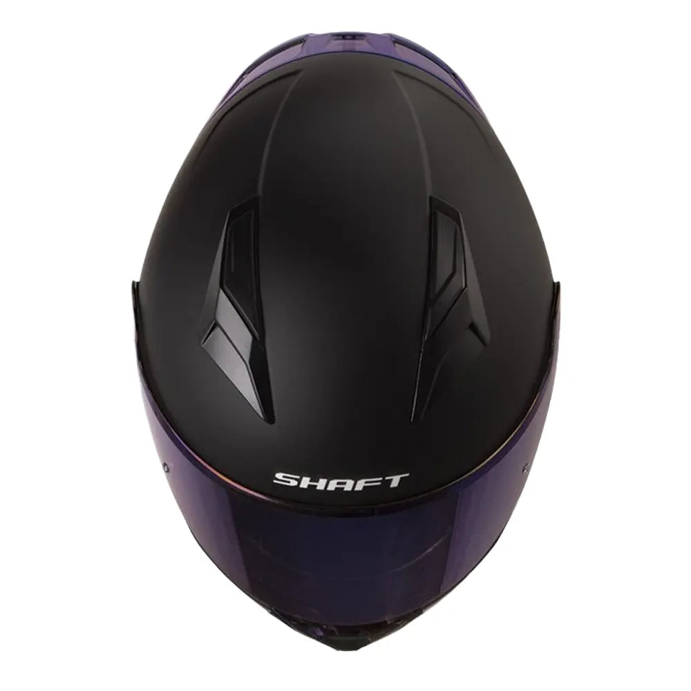 Casco Shaft 582Sp Evo Solid Negro Azul Visor Claro Azul