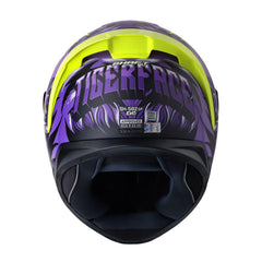 Casco Shaft 582Sp Evo Tigerface Negro Morado Visor Iridium Morado