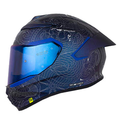 Casco Shaft 584 Sp Asia Camaleon Gris Visor Iridium Azul