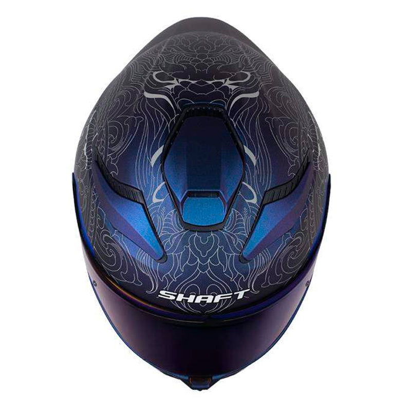 Casco Shaft 584 Sp Asia Camaleon Gris Visor Iridium Azul