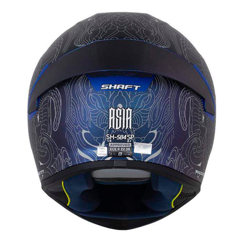 Casco Shaft 584 Sp Asia Camaleon Gris Visor Iridium Azul