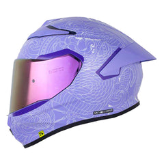 Casco Shaft 584 Sp Asia Morado Claro Visor Revo Morado
