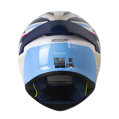 Casco Shaft 584 Sp Clover Blanco Perlado Fucsia Visor Revo Morado