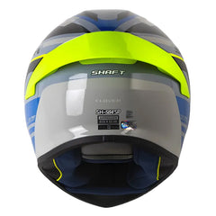Casco Shaft 584 Sp Clover Gris Amarillo Visor Iridium Azul