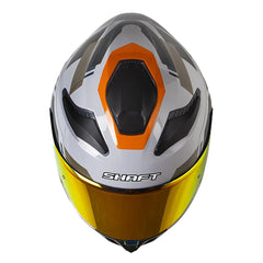 Casco Shaft 584 Sp Clover Gris Naranja Visor Revo Rojo