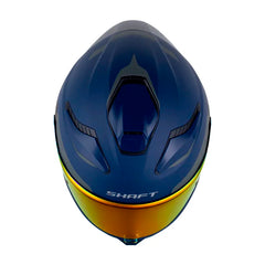 Casco Shaft 584 Sp Complete Azul Gris Visor Revo Rojo