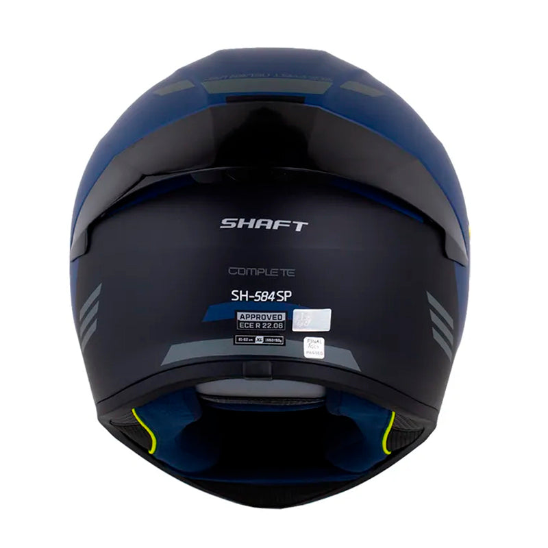 Casco Shaft 584 Sp Complete Azul Gris Visor Revo Rojo