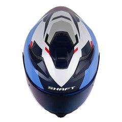 Casco Shaft 584 Sp Downx Blanco Azul Oscuro Visor Iridium Azul
