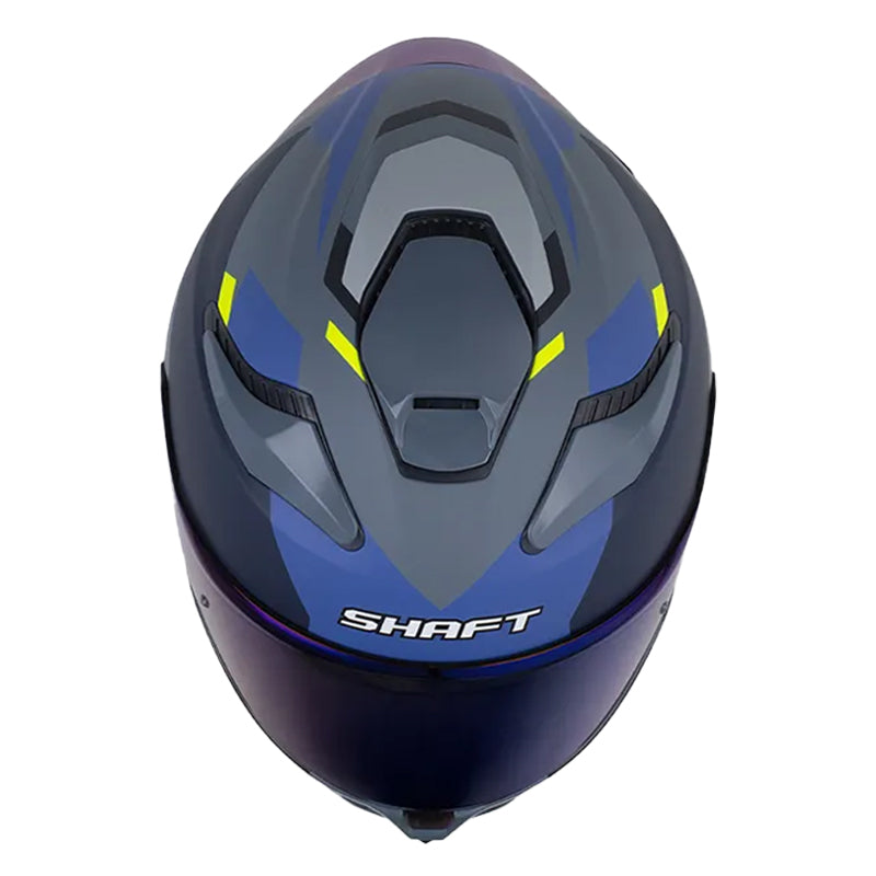 Casco Shaft 584 Sp Downx Gris Oscuro Azul Visor Iridium Azul