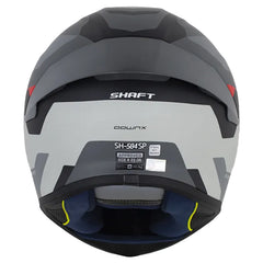Casco Shaft 584 Sp Downx Gris Oscuro Negro Visor Revo Rojo