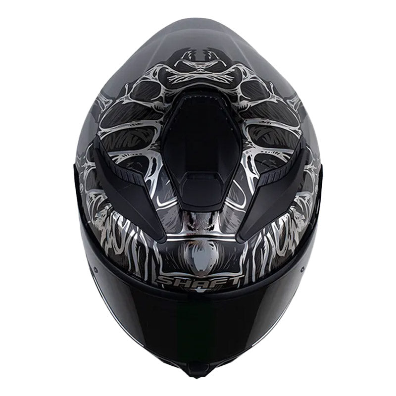 Casco Shaft 584 Sp Face Hugger Gris Metalico Gris Oscuro Visor Smoke