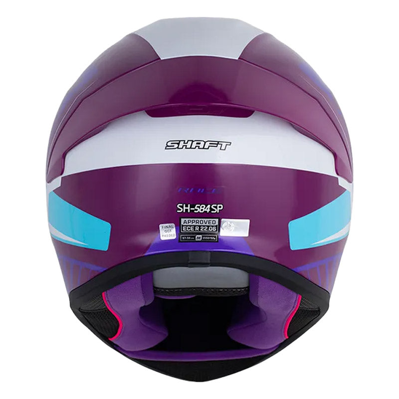 Casco Shaft 584 Sp Race Morado Oscuro Visor Revo Morado