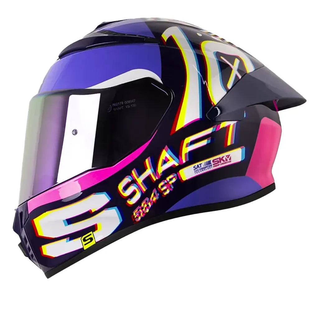 Casco Shaft 584 Sp Rgb Morado Visor Revo Morado