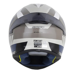 Casco Shaft 584 Sp Shairo Blanco Gris Oscuro Visor Revo Rojo