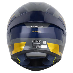 Casco Shaft 584 Sp Shairo Gris Oscuro Holografico Dorado Visor Iridium Azul