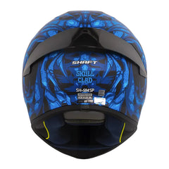 Casco Shaft 584 Sp Skull Clad Negro Azul Visor Revo Rojo