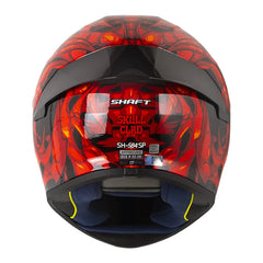 Casco Shaft 584 Sp Skull Clad Negro Rojo Visor Iridium Dorado