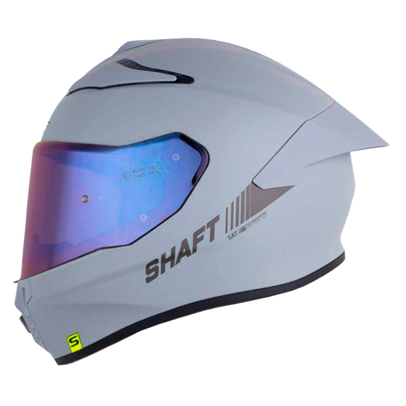 Casco Shaft 584 Sp Solid Gris Gris Oscuro Visor Iridium Azul