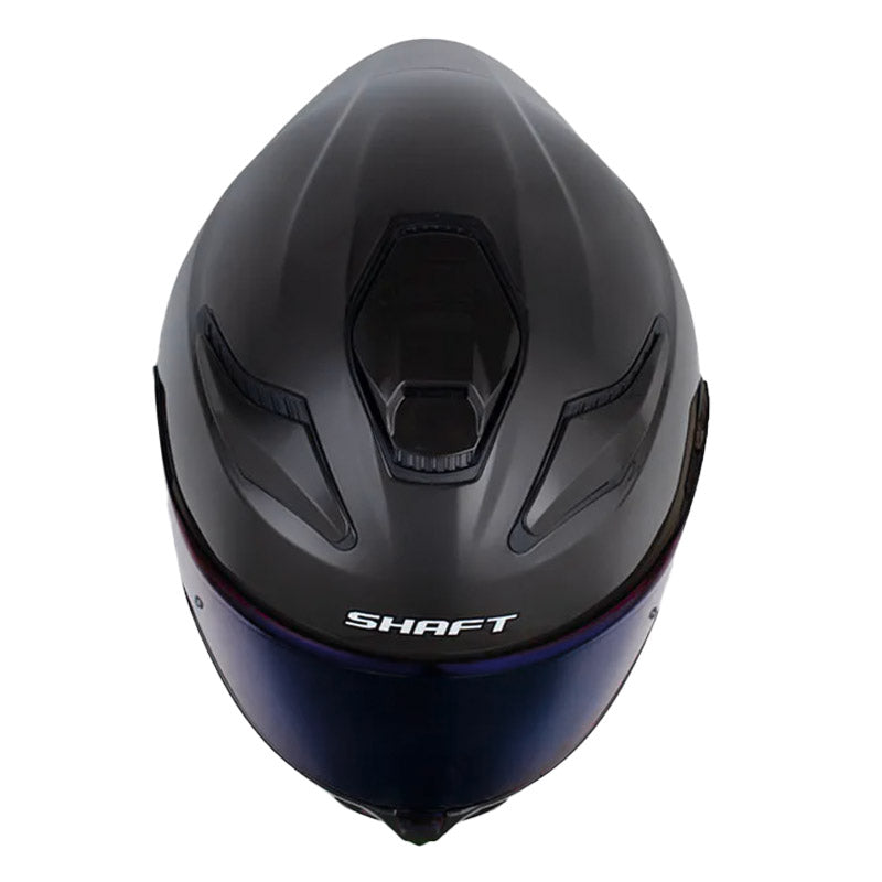Casco Shaft 584 Sp Solid Gris Oscuro Negro Visor Iridium Azul