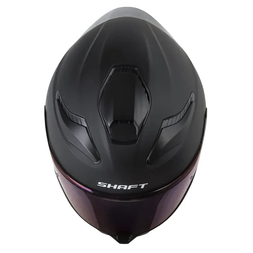 Casco Shaft 584 Sp Solid Negro Gris Oscuro Visor Iridium Azul