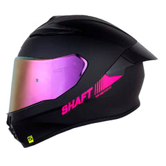 Casco Shaft 584 Sp Solid Negro Fucsia Visor Iridium Morado
