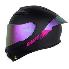 Casco Shaft 584 Sp Solid Negro Fucsia Visor Revo Morado