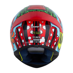 Casco Shaft 584 Sp The Clown Azul Claro Rojo Visor Iridium Azul
