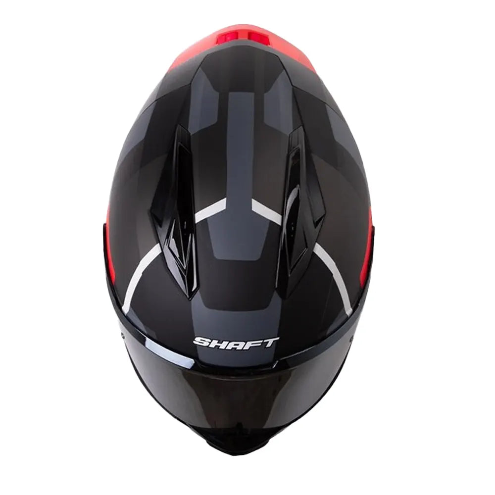 Casco Shaft 596 Fick Negro Rojo Visor Silver