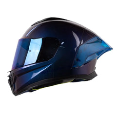 Casco Shaft 596 Solid Camaleon Azul Visor Iridium Azul