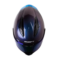 Casco Shaft 596 Solid Camaleon Azul Visor Iridium Azul