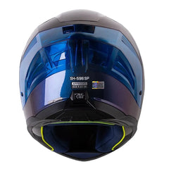 Casco Shaft 596 Solid Camaleon Azul Visor Iridium Azul