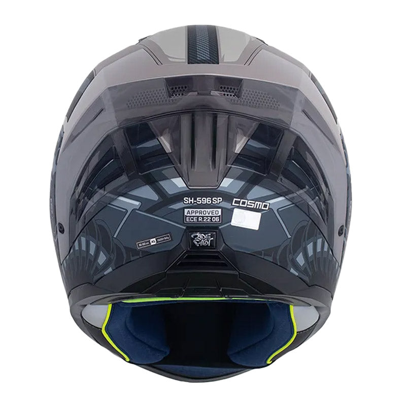 Casco Shaft 596 Sp Cosmo Arena Gris Oscuro Visor Revo Rojo