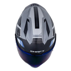 Casco Shaft 596 Sp Cosmo Gris Oscuro Visor Iridium Azul