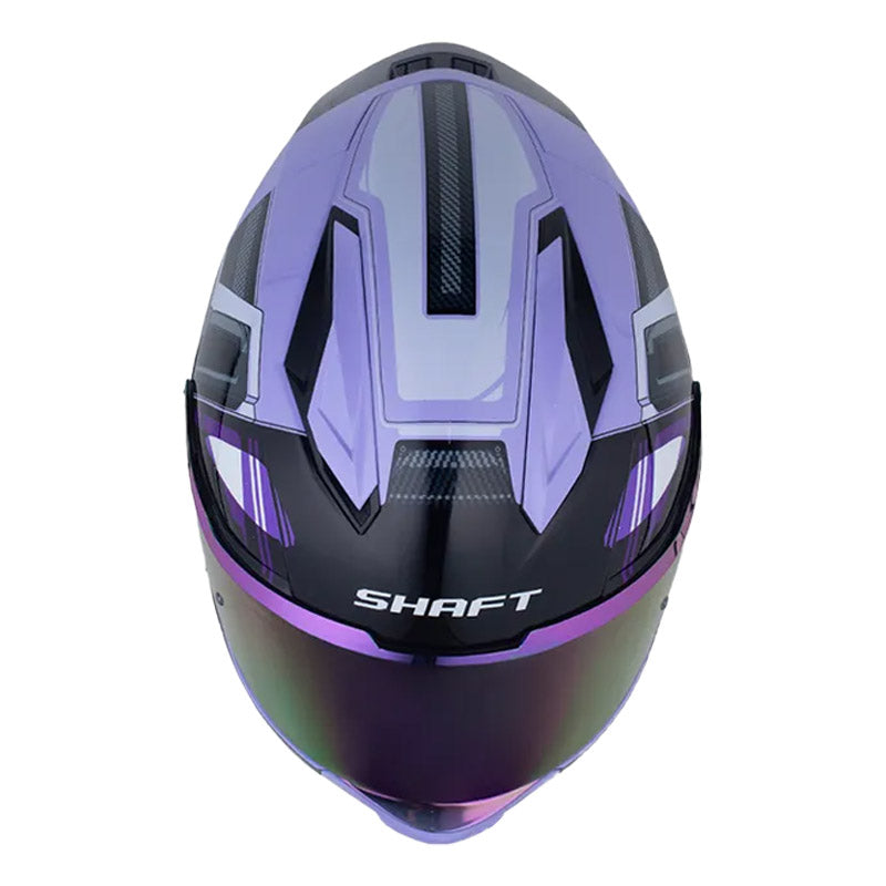 Casco Shaft 596 Sp Cosmo Morado Claro Gris Visor Revo Morado
