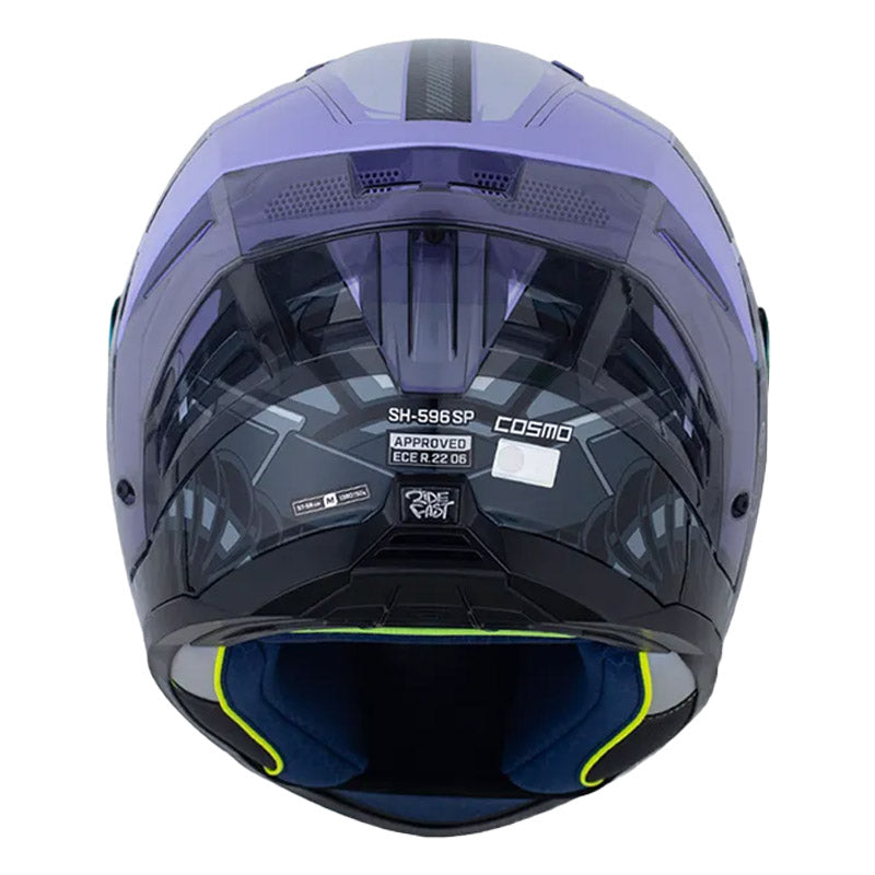 Casco Shaft 596 Sp Cosmo Morado Claro Gris Visor Revo Morado