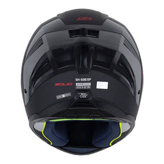 Casco Shaft 596 Sp Solid Negro Rojo Visor Iridium Azul