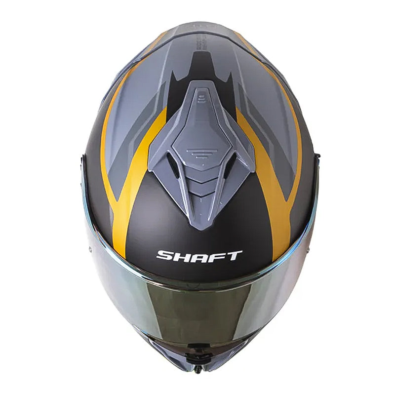 Casco Shaft 598 Gtr Speedou Gris Visor Iridium Dorado