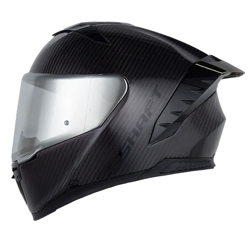 Casco Shaft Carbonite Solid Negro Carbono Visor Iridium Silver