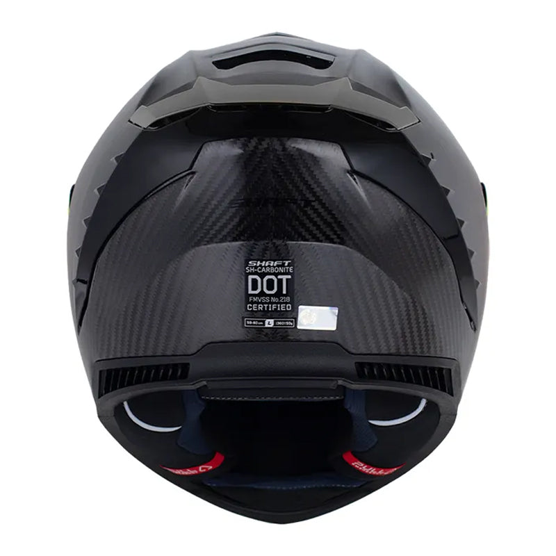 Casco Shaft Carbonite Solid Negro Carbono Visor Iridium Silver
