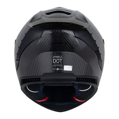 Casco Shaft Carbonite Solid Negro Carbono Visor Iridium Silver