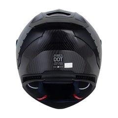 Casco Shaft Carbonite Solid Negro Carbono Visor Revo Dorado