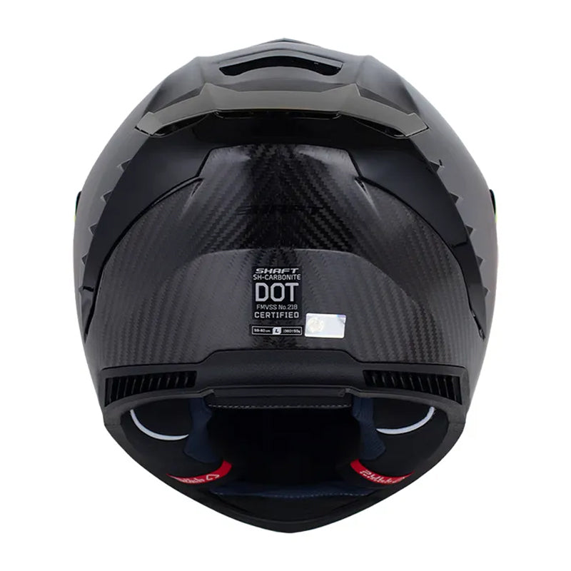 Casco Shaft Carbonite Solid Negro Carbono Visor Revo Morado