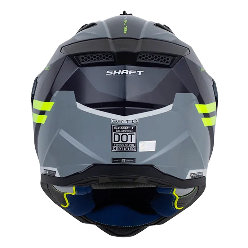 Casco Shaft Mx360 Flush Azul Oscuro Gris Oscuro Visor Iridium Azul