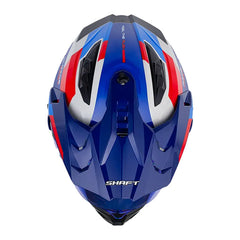 Casco Shaft Mx360 Flush Gris Claro Azul Oscuro Visor Iridium Azul